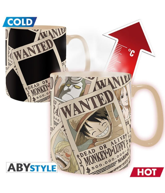 One Piece: Wanted Thermoreaktiv Tasse 460ml