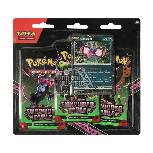 Pokémon TCG SV6.5 Scarlet & Violet: Shrouded Fable - 3er-Pack Blister -EN-